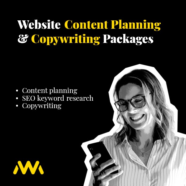 Website content planning and copywriting packages. Content planning, SEO keyword research, copywriting
