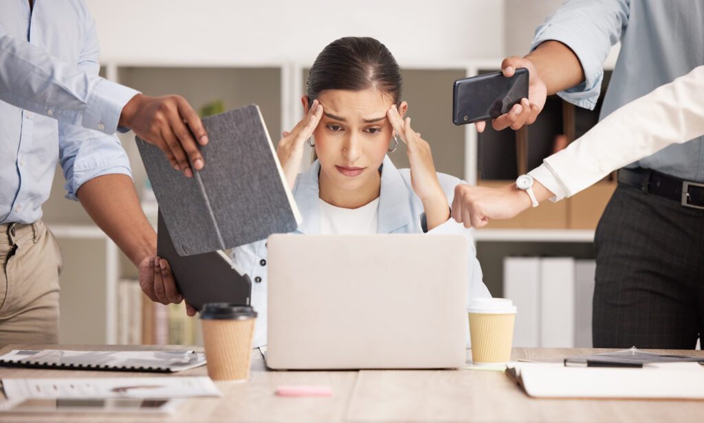 Depiction of a stressed subject matter expert - too busy