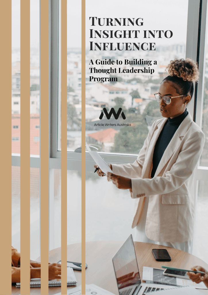 Book cover: Turning Insight into Influence: a Guide to Building a Thought Leadership Program by Leonie Seysan