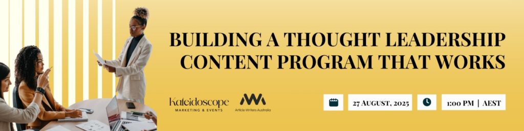 Free webinar thought leadershiip content marketing